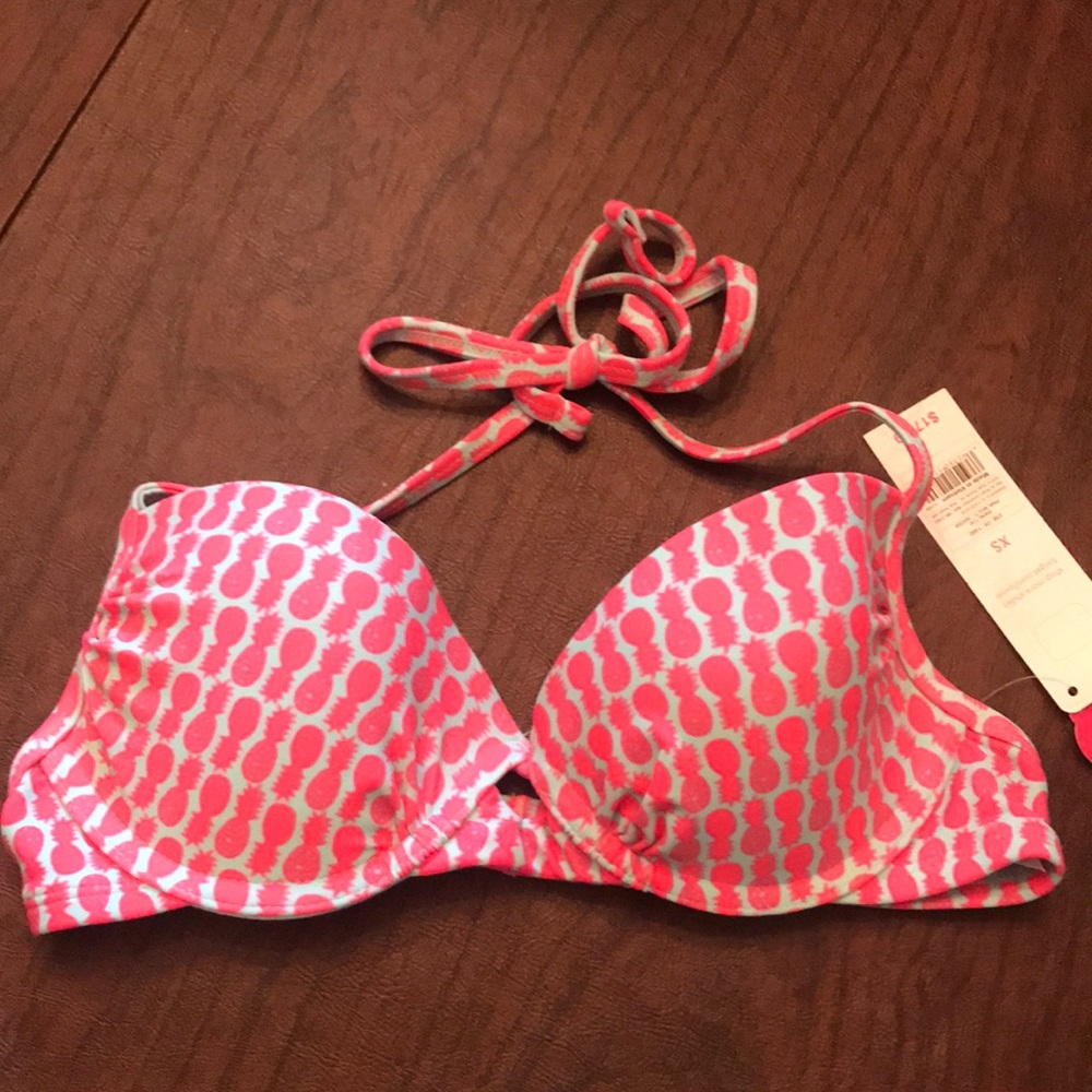 NWT Target Push Up Bikini Top in Pineapple Print